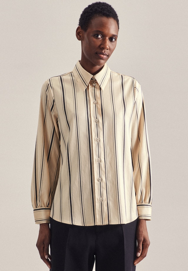 Long sleeve Twill Shirt Blouse in Ecru |  Seidensticker Onlineshop
