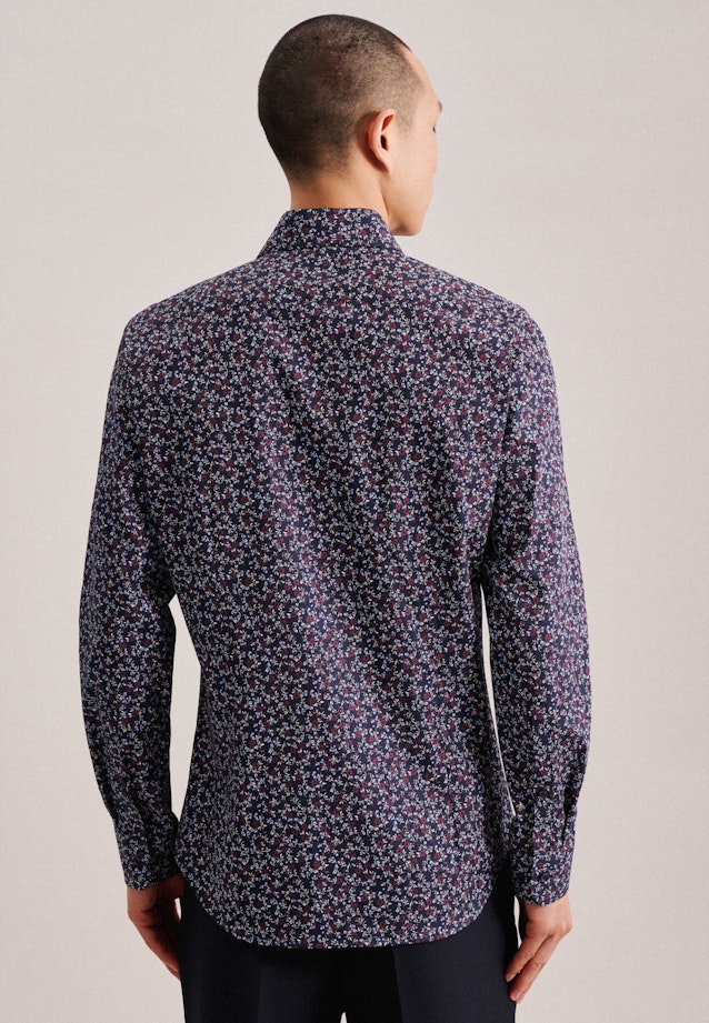 Slim Business Hemd Druck in Rot |  Seidensticker Onlineshop