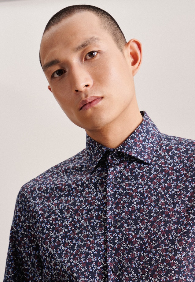 Slim Business Hemd Druck in Rot |  Seidensticker Onlineshop