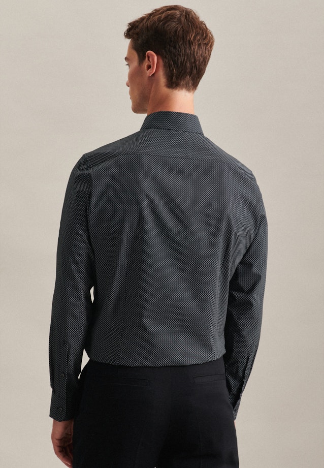 X-Slim Business Hemd Druck in Schwarz |  Seidensticker Onlineshop
