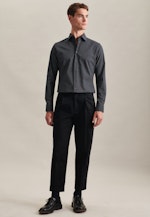 X-Slim Business Hemd Druck in Schwarz |  Seidensticker Onlineshop