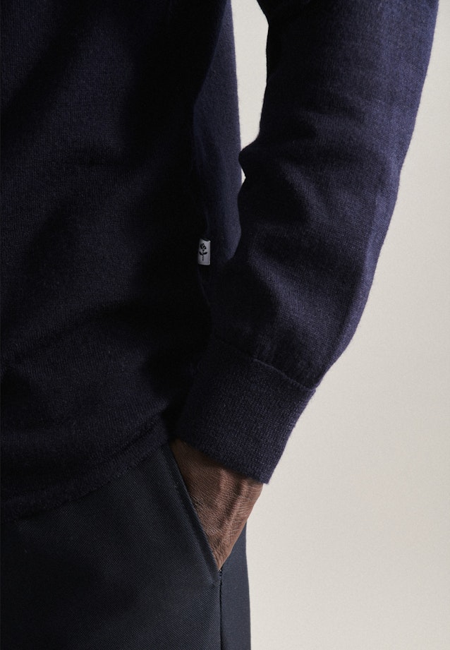 Long sleeve Knit Jacket in Dark Blue |  Seidensticker Onlineshop