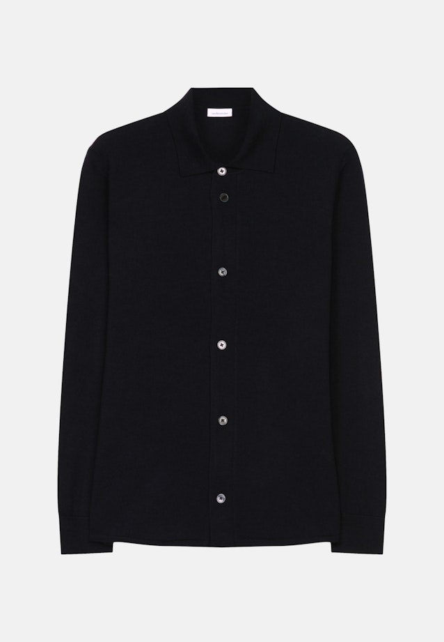 Long sleeve Knit Jacket in Dark Blue |  Seidensticker Onlineshop