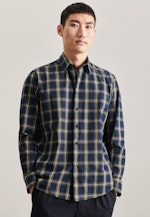 Twill Casual Hemd in Regular mit Kentkragen in Dunkelblau |  Seidensticker Onlineshop