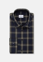 Regular Chemise décontractée carreaux in Bleu Foncé |  Seidensticker Onlineshop