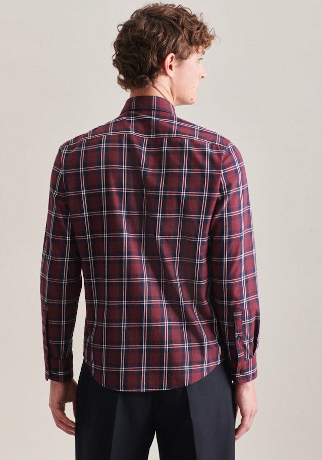 Twill Casual Hemd in Regular mit Kentkragen in Rot | Seidensticker Onlineshop