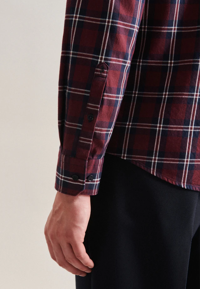 Regular Chemise décontractée carreaux in Rouge |  Seidensticker Onlineshop