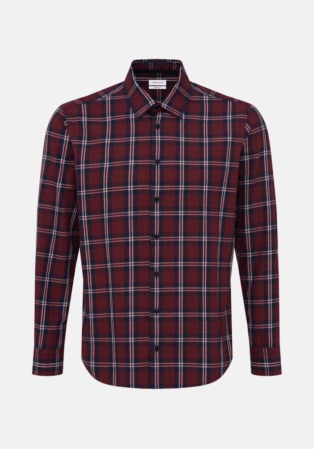 Chemise casual in Regular with Col Kent in Rouge |  Seidensticker Onlineshop