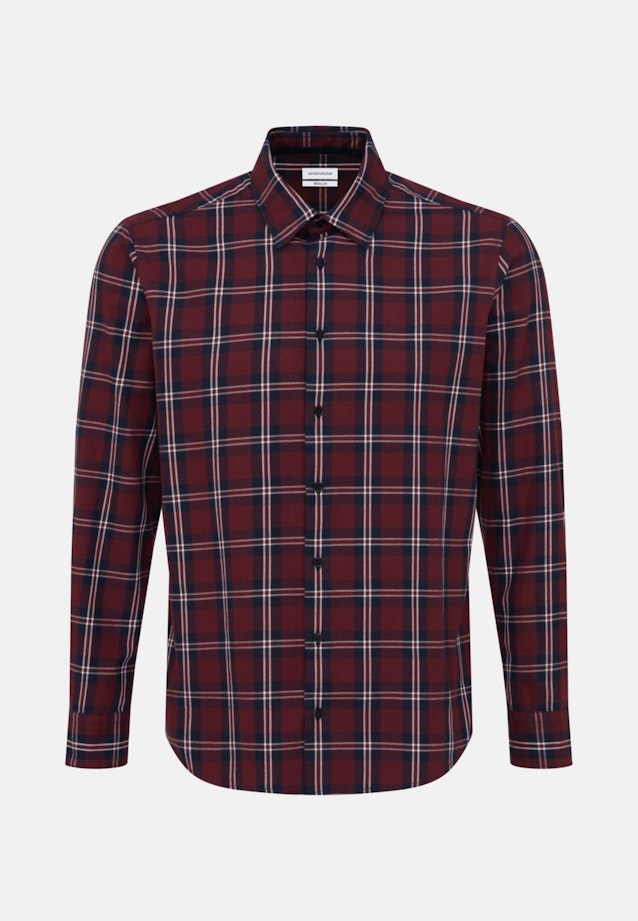 Twill Casual Hemd in Regular mit Kentkragen in Rot |  Seidensticker Onlineshop