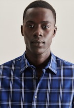 Regular Chemise décontractée carreaux in Bleu Foncé |  Seidensticker Onlineshop