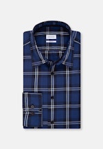 Regular Chemise décontractée carreaux in Bleu Foncé |  Seidensticker Onlineshop