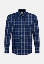 Regular Chemise décontractée carreaux in Bleu Foncé |  Seidensticker Onlineshop