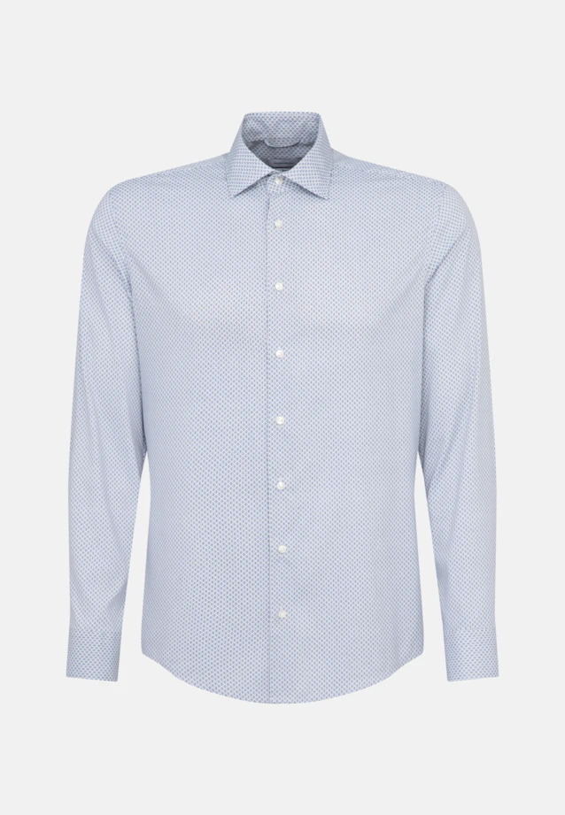Slim Business Hemd Druck in Hellblau |  Seidensticker Onlineshop