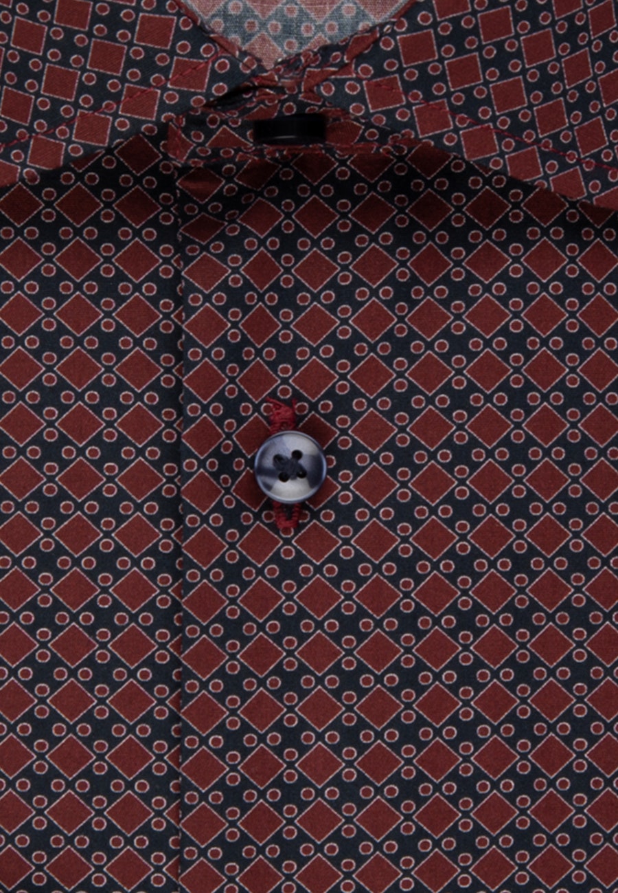Popeline Business Hemd in Shaped mit Kentkragen und extra langem Arm in Rot |  Seidensticker Onlineshop