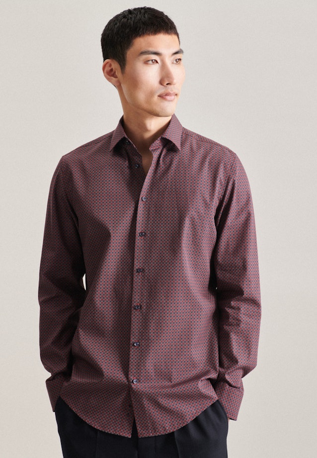 Shaped Business shirt Print in Red |  Seidensticker Onlineshop