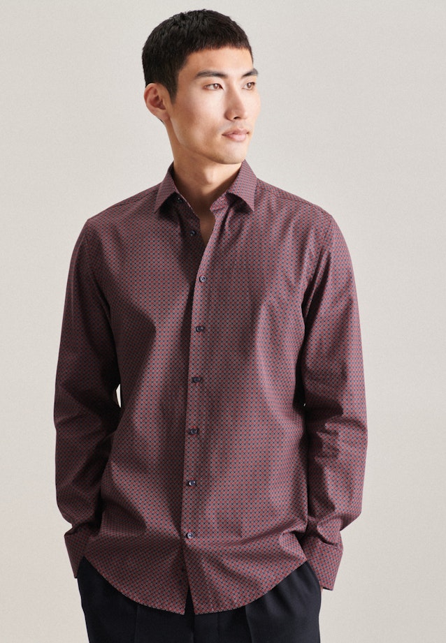 Shaped Business shirt Print in Red |  Seidensticker Onlineshop