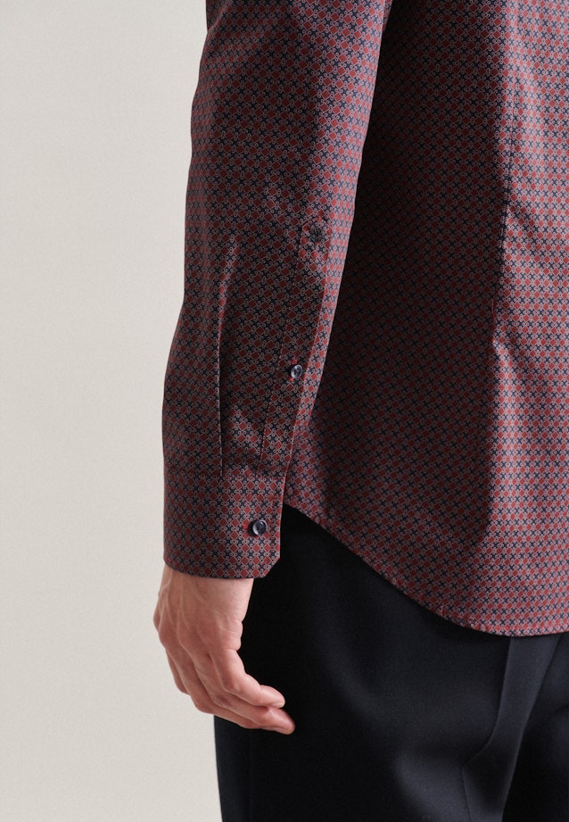 Shaped Business shirt Print in Red |  Seidensticker Onlineshop