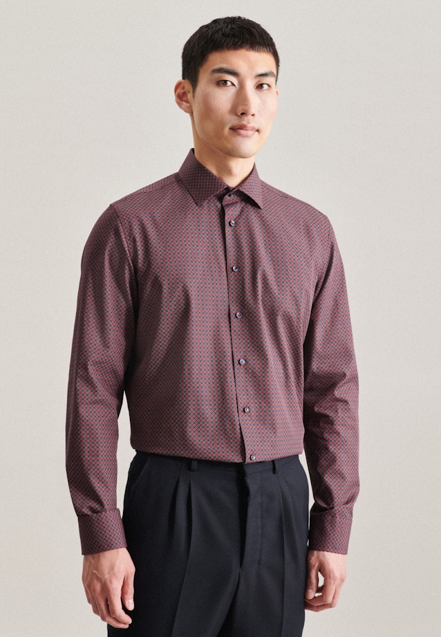 Shaped Business shirt Print in Red |  Seidensticker Onlineshop