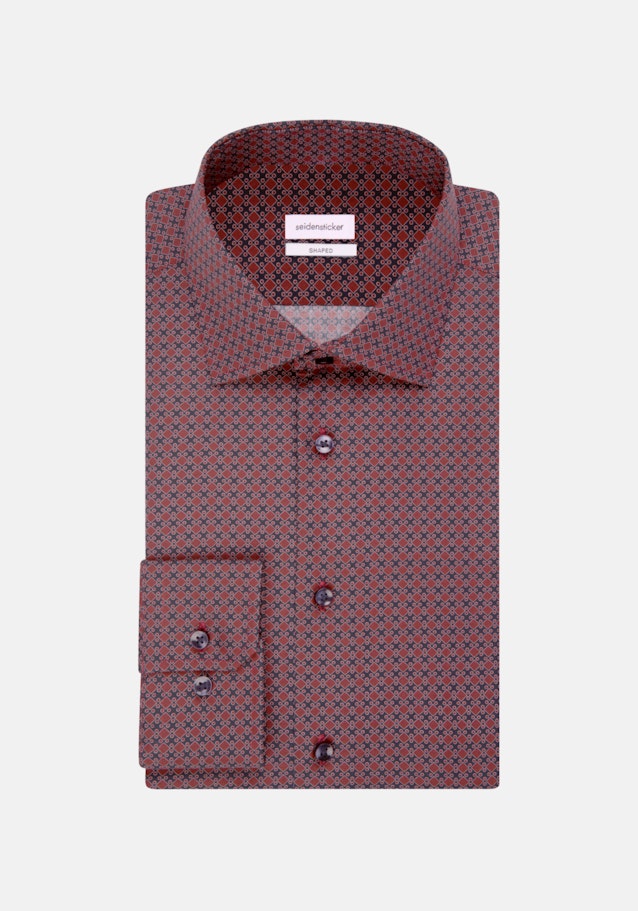 Popeline Business overhemd in Shaped with Kentkraag and extra long sleeve in Rood |  Seidensticker Onlineshop