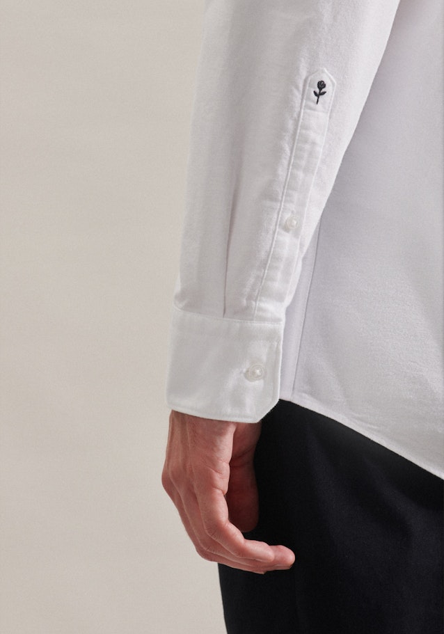 Chemise Business Regular Oxford Col Boutonné in Blanc |  Seidensticker Onlineshop