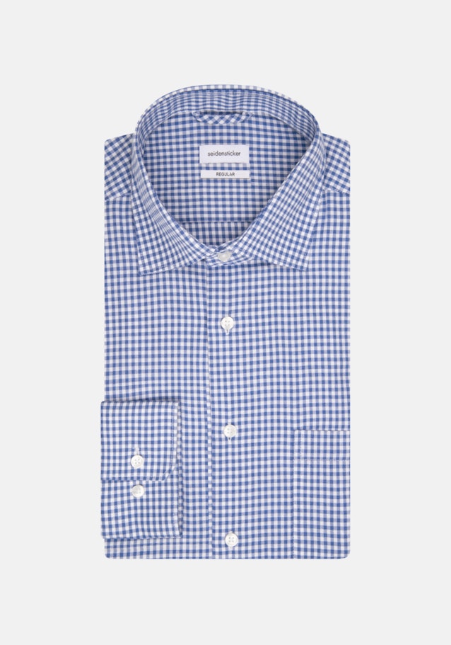 Regular Business Hemd Karo in Hellblau | Seidensticker Onlineshop