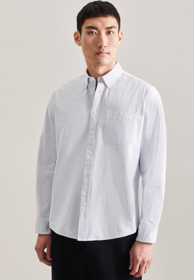Casual Shirt in Regular with Button-Down-Collar in Light Blue | Seidensticker Onlineshop
