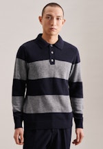 Regular Polo-Shirt Uni in Dunkelblau |  Seidensticker Onlineshop