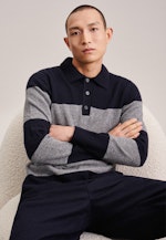 Regular Polo-Shirt Uni in Dunkelblau |  Seidensticker Onlineshop