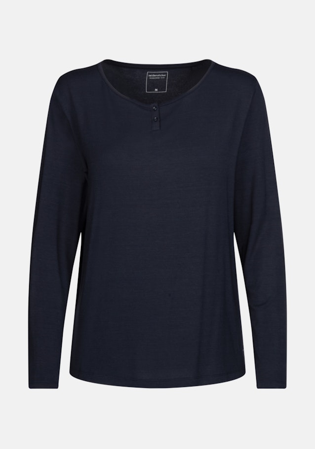 Henley collar Long-sleeved top in Dark Blue |  Seidensticker Onlineshop