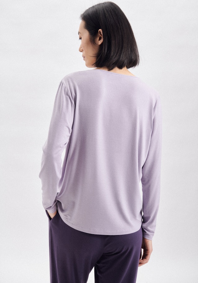 Henley collar Long-sleeved top in Purple |  Seidensticker Onlineshop