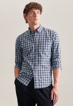 Regular Casual shirt Check in Light Blue |  Seidensticker Onlineshop
