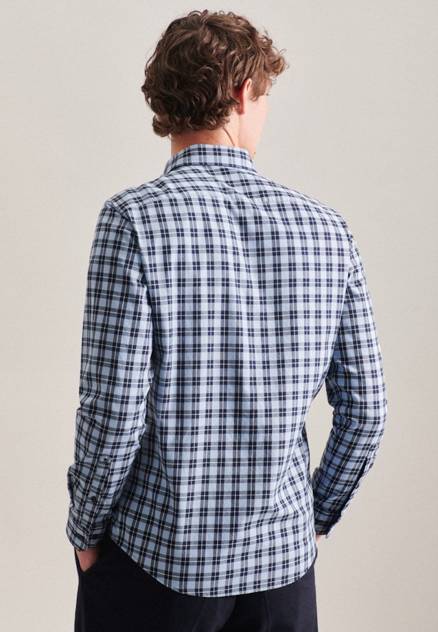 Regular Casual shirt Check in Light Blue |  Seidensticker Onlineshop