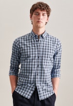 Regular Casual shirt Check in Light Blue |  Seidensticker Onlineshop