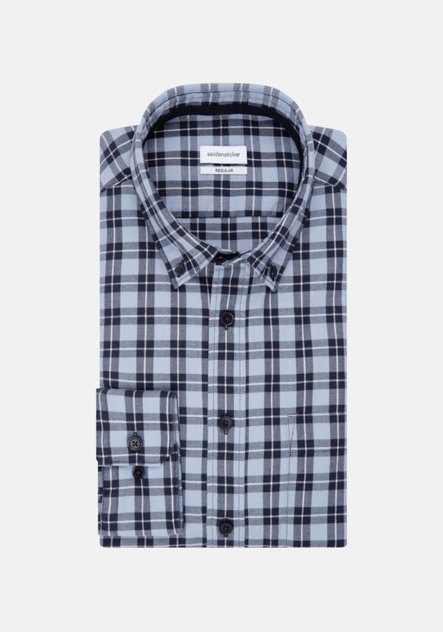 Casual Shirt in Regular with Button-Down-Kraag in Lichtblauw |  Seidensticker Onlineshop