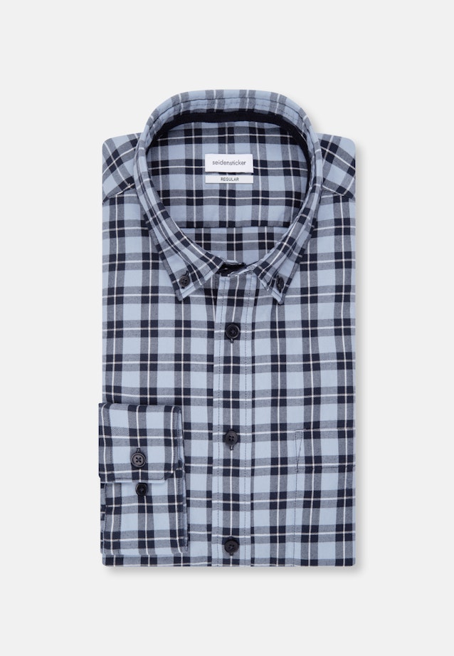Regular Casual shirt Check in Light Blue |  Seidensticker Onlineshop