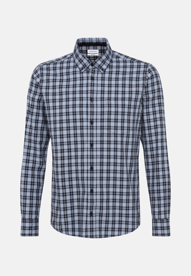 Regular Casual shirt Check in Light Blue |  Seidensticker Onlineshop