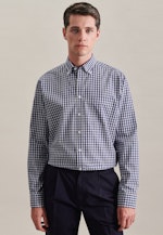 Regular Chemise d'affaires carreaux in Bleu Foncé |  Seidensticker Onlineshop