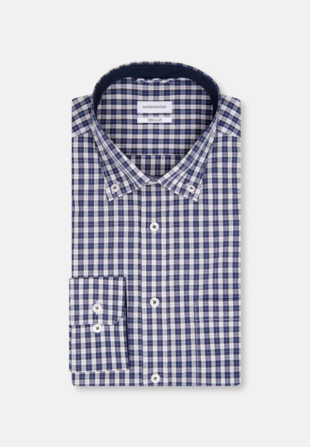 Regular Business shirt Check in Dark Blue |  Seidensticker Onlineshop