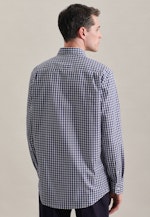 Regular Chemise d'affaires carreaux in Bleu Foncé |  Seidensticker Onlineshop
