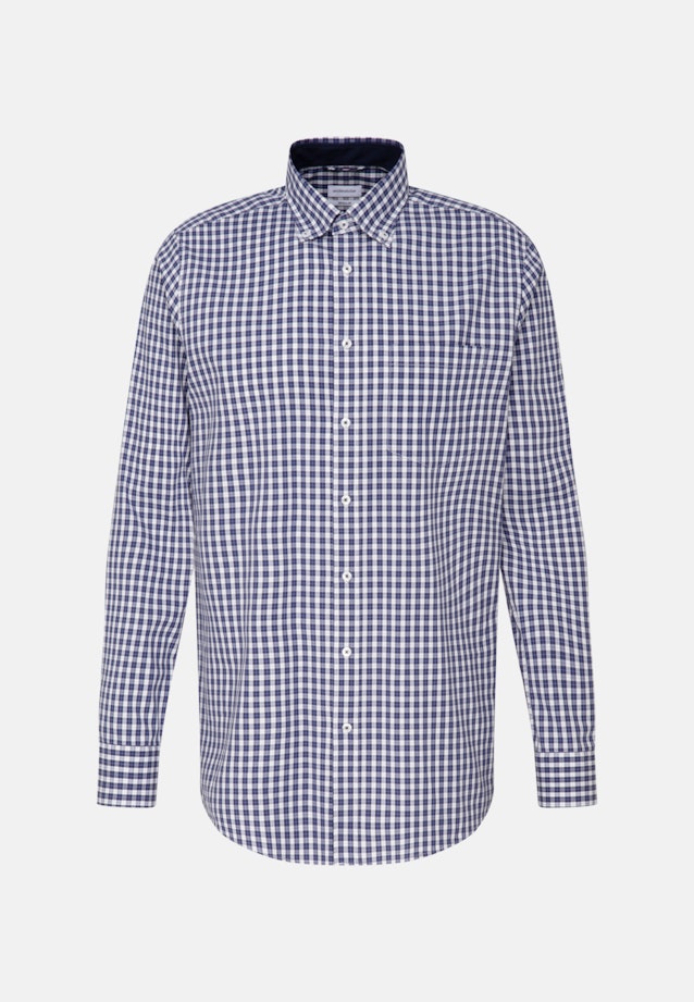Regular Chemise d'affaires carreaux in Bleu Foncé |  Seidensticker Onlineshop