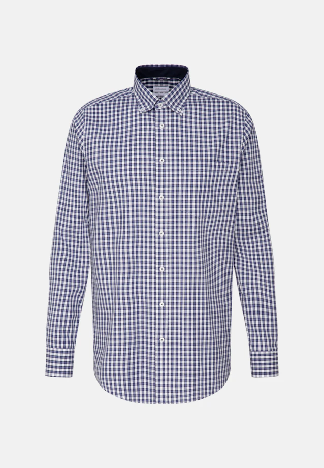 Regular Business shirt Check in Dark Blue |  Seidensticker Onlineshop