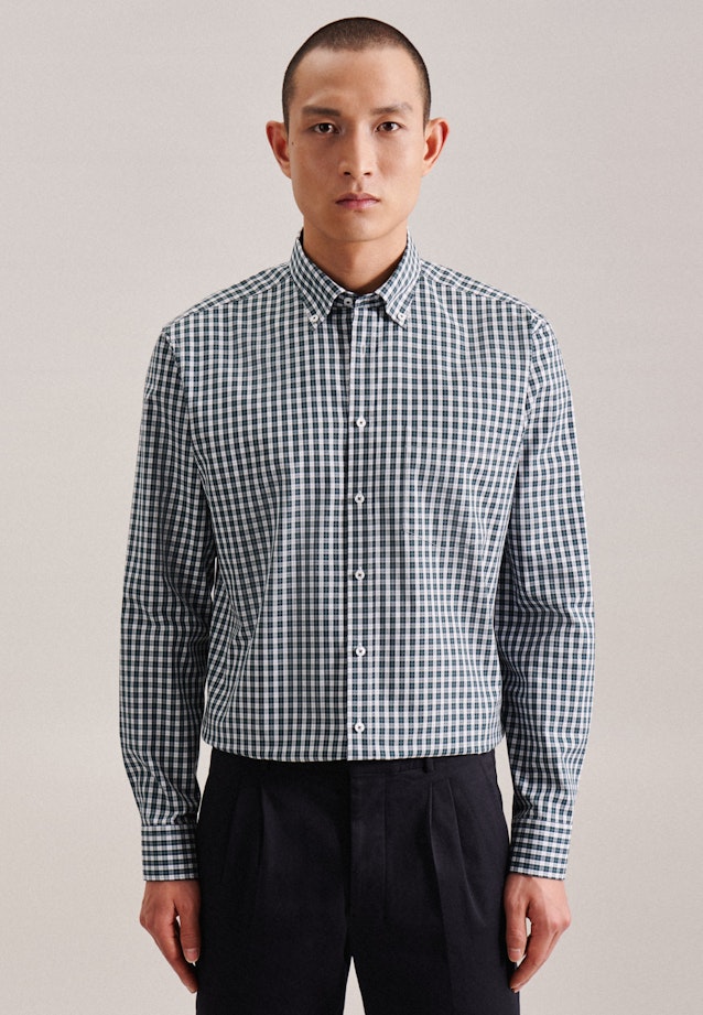 Regular Business shirt Check in Green |  Seidensticker Onlineshop
