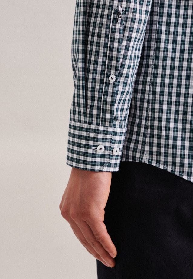 Regular Business shirt Check in Green |  Seidensticker Onlineshop