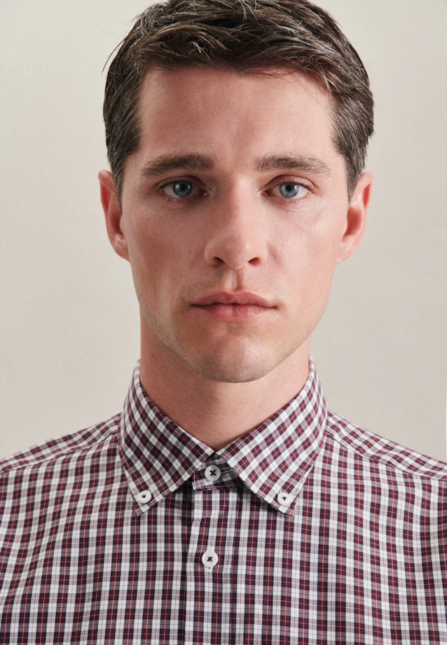 Regular Business Hemd Karo in Rot |  Seidensticker Onlineshop