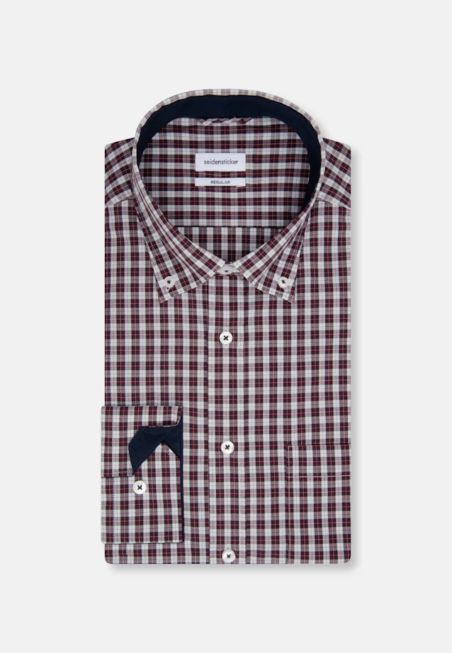 Regular Business Hemd Karo in Rot |  Seidensticker Onlineshop