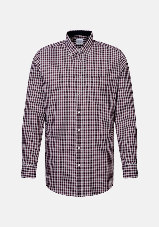 Non-iron Poplin Business Shirt in Regular with Button-Down-Collar in Red |  Seidensticker Onlineshop