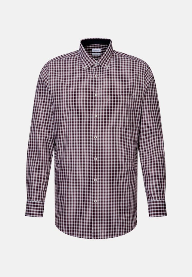 Non-iron Poplin Business Shirt in Regular with Button-Down-Collar in Red |  Seidensticker Onlineshop