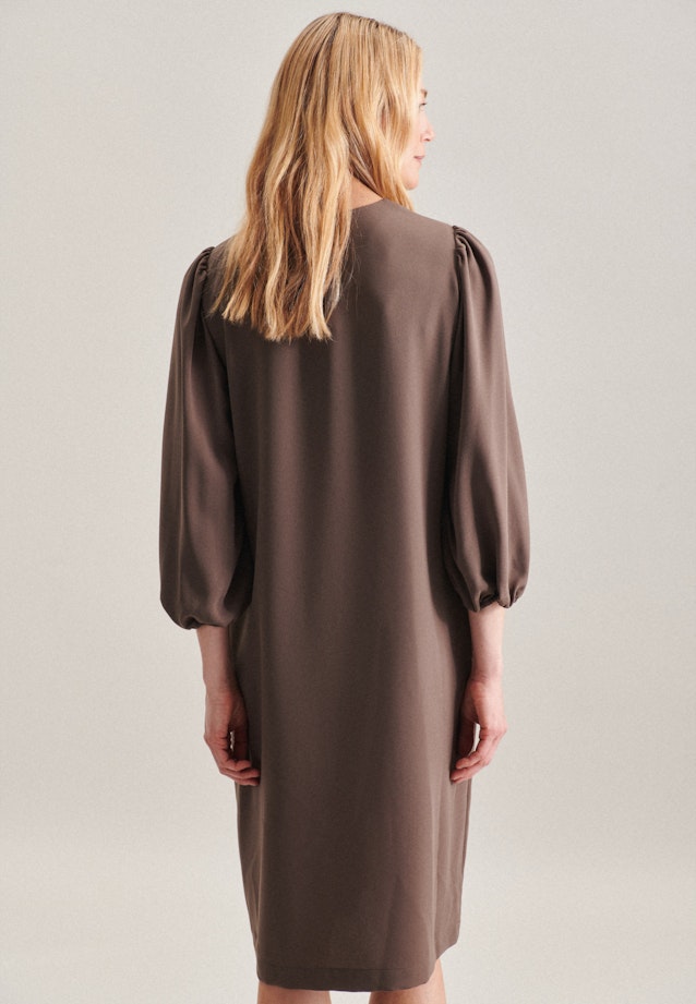 Rundhals Kleid Regular in Braun | Seidensticker Onlineshop