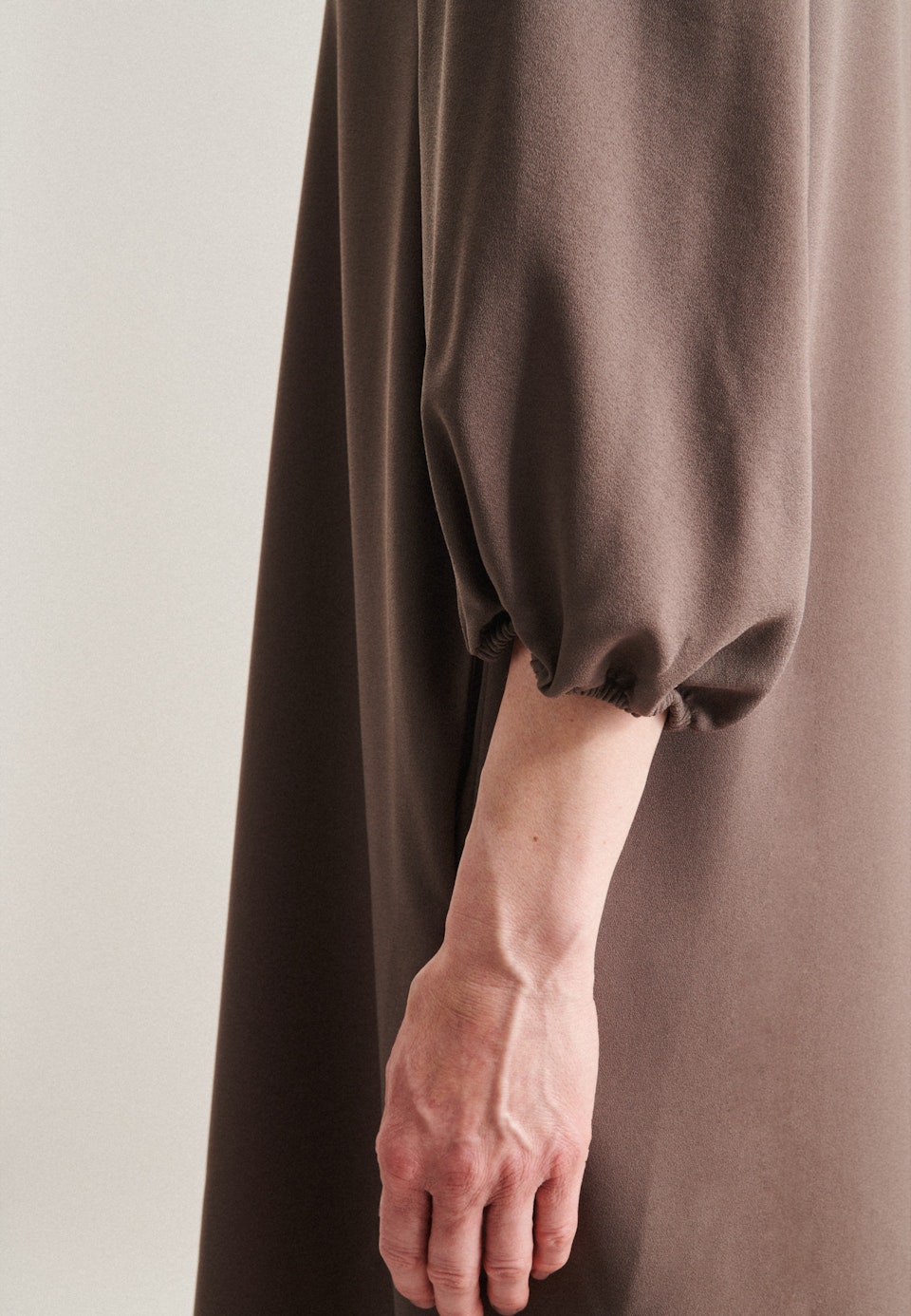 Rundhals Kleid Regular in Braun |  Seidensticker Onlineshop