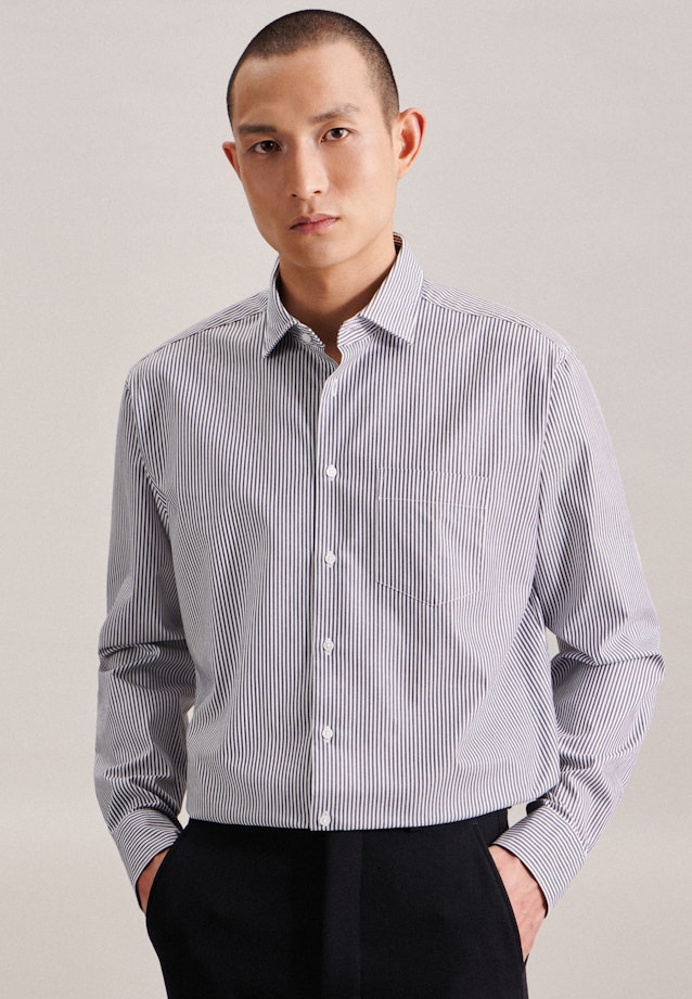 Regular Business shirt Stripe in Dark Blue |  Seidensticker Onlineshop